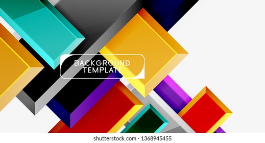 Glossy modern geometric background, abstract arrows composition. Vector