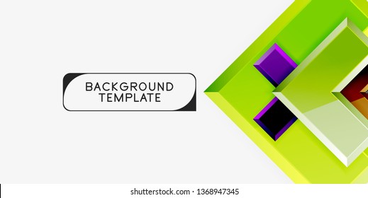 Fondo geométrico moderno brillante, composición de flechas abstractas. Vector