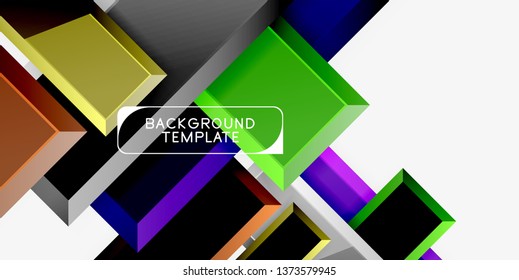 Glossy modern geometric background, abstract arrows composition. Vector