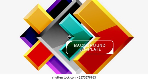 Fundo geométrico moderno brilhante, composição de setas abstratas. Vetor