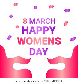 glossy modern happy womens day design vector illustration