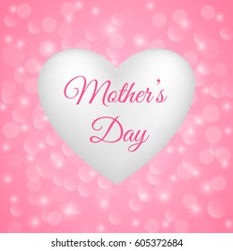 Glossy Mother's Day poster. Vector illustration.