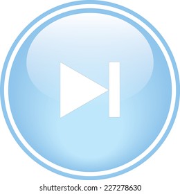 Glossy multimedia icon blue next track
