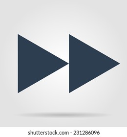 Glossy multimedia icon  forward vector EPS flat