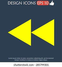 Glossy multimedia icon  forward vector EPS flat