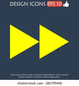 Glossy multimedia icon  forward vector EPS flat