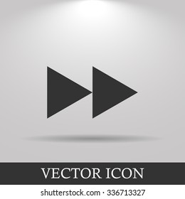 Glossy multimedia icon  forward vector EPS flat