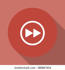 Glossy multimedia icon  forward vector EPS flat