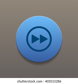 Glossy multimedia icon  forward vector EPS flat