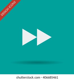 Glossy multimedia icon  forward vector EPS flat