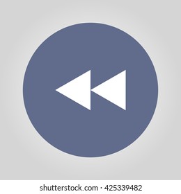 Glossy multimedia icon forward vector EPS flat