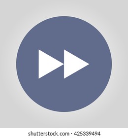 Glossy multimedia icon forward vector EPS flat