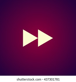 Glossy multimedia icon forward vector EPS flat