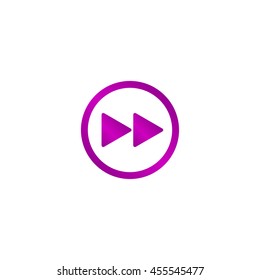Glossy multimedia icon forward vector EPS flat