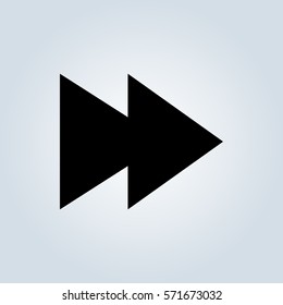 Glossy multimedia icon forward vector EPS flat