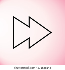 Glossy multimedia icon forward vector EPS flat
