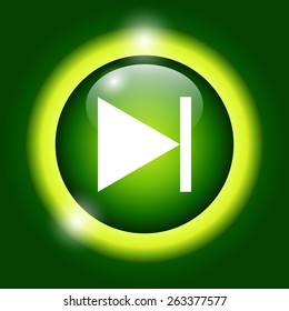 Glossy multimedia icon  next track vector EPS