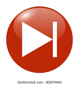 Glossy multimedia icon  next track vector EPS
