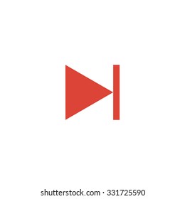 Glossy multimedia icon  next track vector EPS