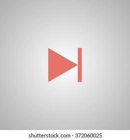 Glossy multimedia icon  next track vector EPS