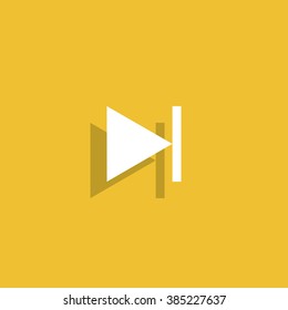 Glossy multimedia icon  next track vector EPS