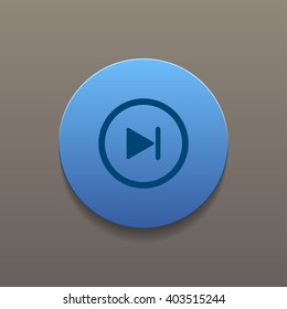 Glossy multimedia icon  next track vector EPS