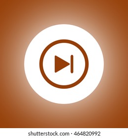 Glossy multimedia icon next track vector EPS
