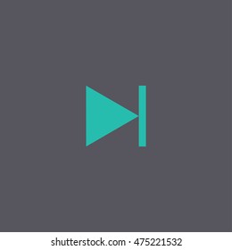 Glossy multimedia icon next track vector EPS