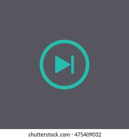 Glossy multimedia icon next track vector EPS