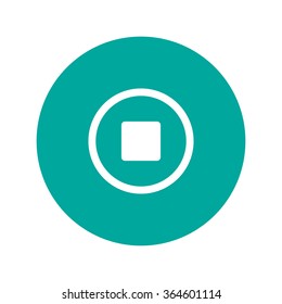 Glossy multimedia icon stop Vector EPS flat