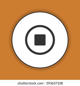 Glossy multimedia icon stop Vector EPS flat