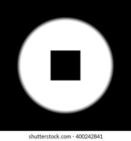 Glossy multimedia icon stop Vector EPS flat