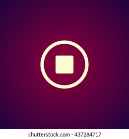 Glossy multimedia icon stop Vector EPS flat