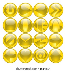 glossy multi-media icons