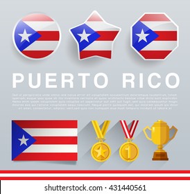 Glossy National Buttons and Badges : Vector Illustration