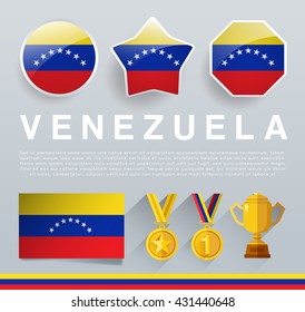 Glossy National Buttons and Badges : Vector Illustration