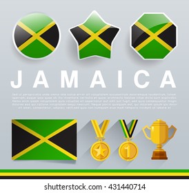 Glossy National Buttons and Badges : Vector Illustration