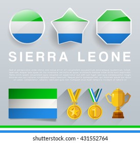 Glossy National Buttons and Badges : Vector Illustration