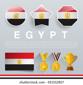 Glossy National Buttons and Badges : Vector Illustration