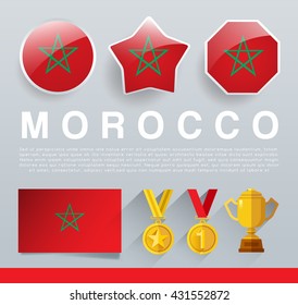 Glossy National Buttons and Badges : Vector Illustration