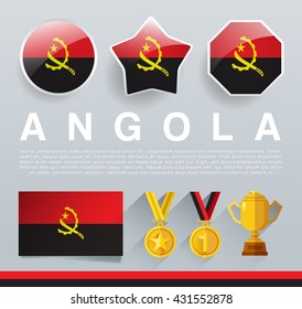 Glossy National Buttons and Badges : Vector Illustration