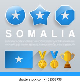 Glossy National Buttons and Badges : Vector Illustration