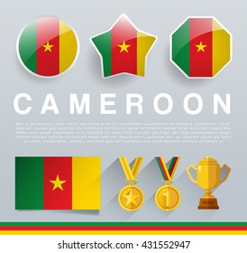 Glossy National Buttons and Badges : Vector Illustration