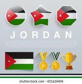 Glossy National Buttons and Badges : Vector Illustration