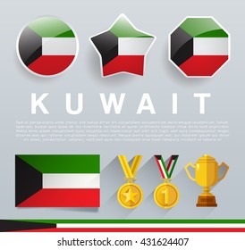 Glossy National Buttons and Badges : Vector Illustration