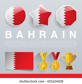 Glossy National Buttons and Badges : Vector Illustration