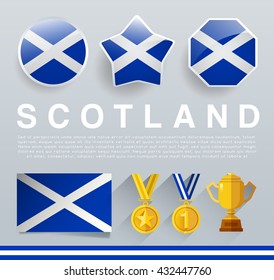 Glossy National Buttons and Badges : Vector Illustration