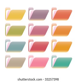 glossy nice and clean folders set
