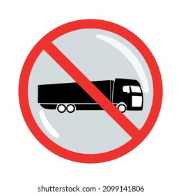 Glossy no truck cargo sign