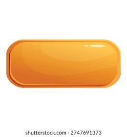 Glossy orange button providing intuitive interface element for engaging gameplay